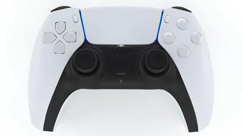 Video game controller and new generation, futuristic wireless technology on w Foto stock