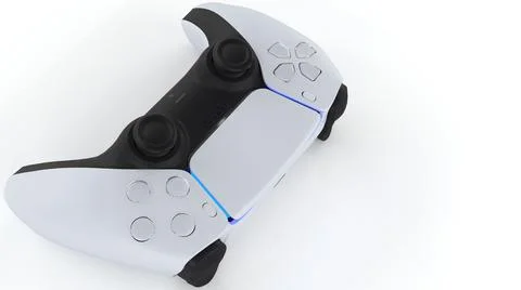 Video game controller and new generation, futuristic wireless technology on w Foto stock