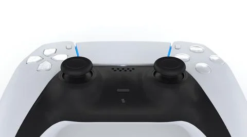 Video game controller and new generation, futuristic wireless technology on w Stock Photos