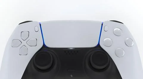 Video game controller and new generation, futuristic wireless technology on w Stock Photos