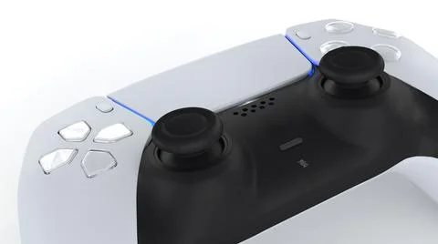 Video game controller and new generation, futuristic wireless technology on w Stock Photos