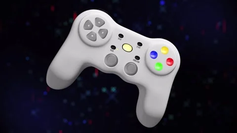 Video Game Controller Background. Gamepad Joystick. Stock Footage 346740135