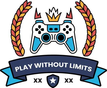 A video game controller with a crown on top of it Stock Illustration