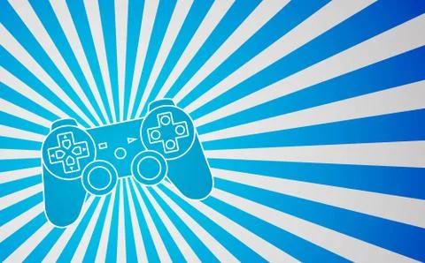 Video game controller Gadgets and devices background Stock Illustration