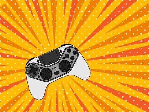 Video game controller Gadgets and devices background Illustrazione stock