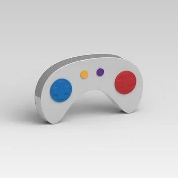 Video game controller gaming 3D vector illustration isolated on white Stock Illustration