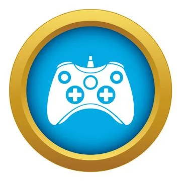 Video game controller icon blue vector isolated Illustrazione stock