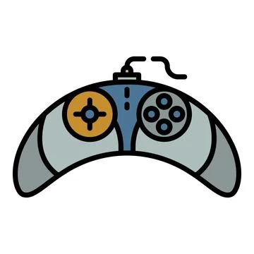 Video game controller icon color outline vector 스톡 일러스트