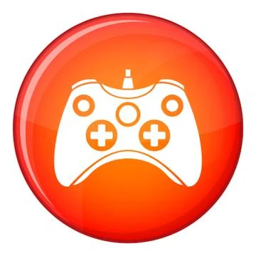 Video game controller icon, flat style 스톡 일러스트