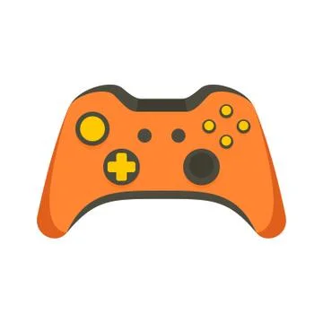Video game controller icon, flat style Stock Illustration