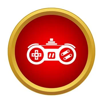 Video game controller icon for gaming entertainment Stock Illustration