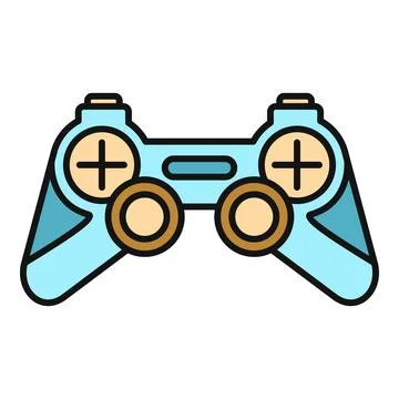 Video game controller icon illustrating gaming technology and entertainment Stock Illustration