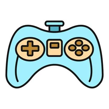 Video game controller icon illustrating entertainment and play Stock Illustration