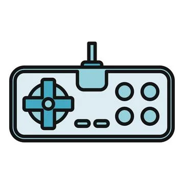 Video game controller icon illustrating retro technology Stock Illustration