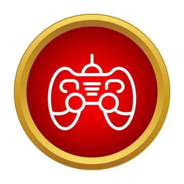 Video game controller icon symbol for entertainment concept Stock Illustration
