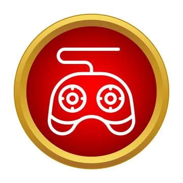 Video game controller icon symbol for gaming entertainment Stock Illustration