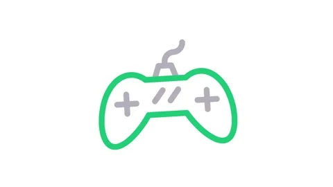 Video game controller icon, symbolizing gaming and technology. Stock Footage 334766247