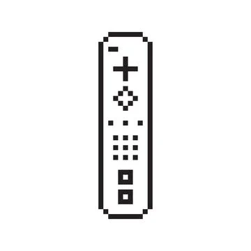Video game controller illustration Gamepad sign Pixel art style Stock Illustration