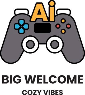 A video game controller with the letters AI on it Stock Illustration