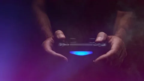 Video game controller lights Video stock 205147553