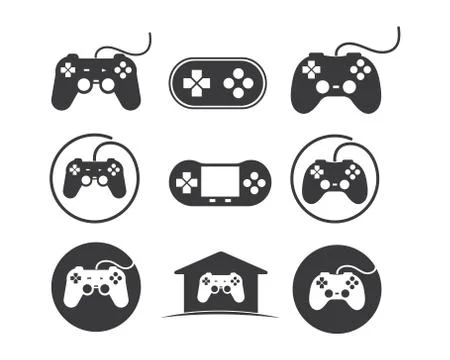 Video game controller logo icon vector illustration 스톡 일러스트