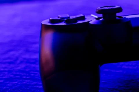 Video game controller night with lights Stock Photos
