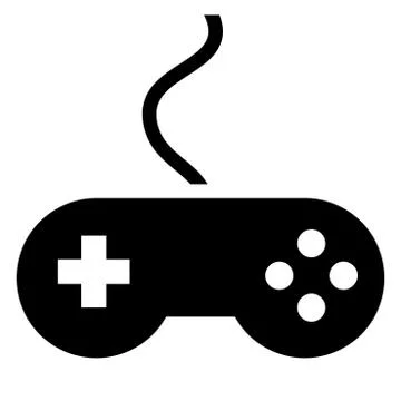 Video game controller object play button illustration Stock Illustration