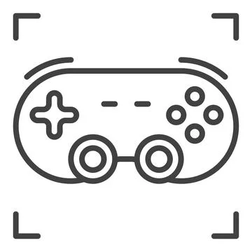 Video Game Controller or Gamepad vector outline icon or symbol 스톡 일러스트