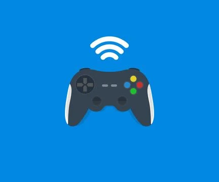 Video game controller, Outline game controller logo design. Illustrazione stock