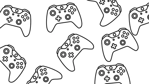 Video game controller pattern 1 库存影片 334516617