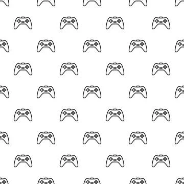 Video game controller pattern for electronic gaming background Stock Illustration