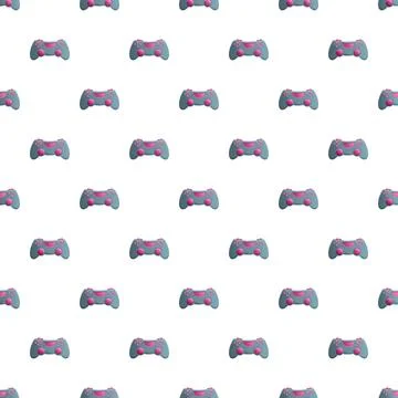 Video game controller pattern for gaming and technology background Illustrazione stock