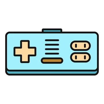 Video game controller providing retro gaming entertainment interface Stock Illustration