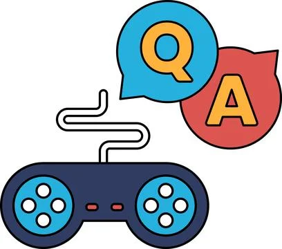 A video game controller with a Q and A on it イラスト素材