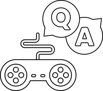 A video game controller with a Q and A on it イラスト素材