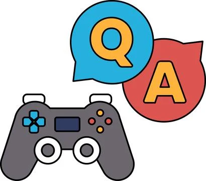 A video game controller with a Q and A on it イラスト素材