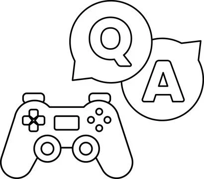 A video game controller with a Q and A on it イラスト素材