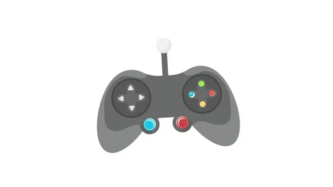 A video game controller resting on a plain white background, showcasing its.. Stock Footage 332531658