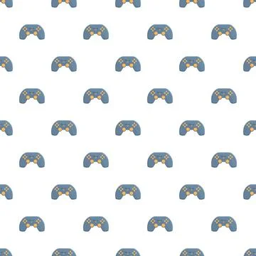Video game controller seamless pattern background wallpaper Stock Illustration