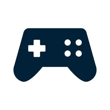 Video game controller silhouette icon. Vector. Illustrazione stock