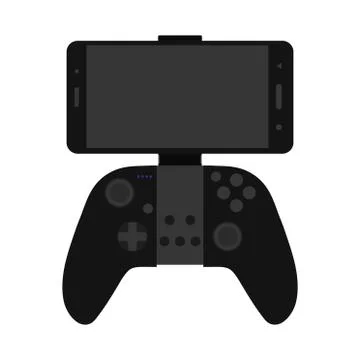 Video game controller with smartphone Stock Illustration