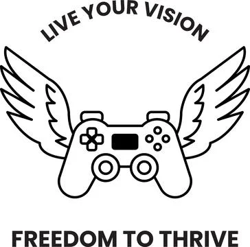 Video game controller with wings on it Stock Illustration