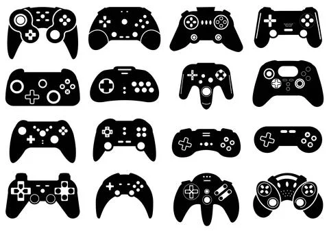 Video game controller wireless gamepad icon vector illustration silhouette .. Stock Illustration