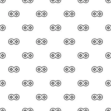 Video game controllers seamless pattern for gaming background Stock Illustration