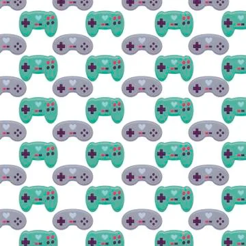 Video game controls pattern icon vector ilustrate Stock Illustration