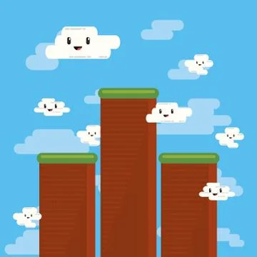 Video game design Stock Illustration