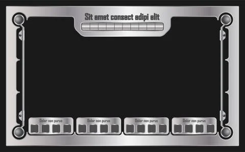 Video game elements Illustrazione stock