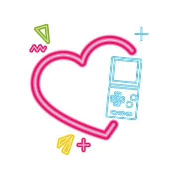 Video game handle nineties style isolated icon Illustration