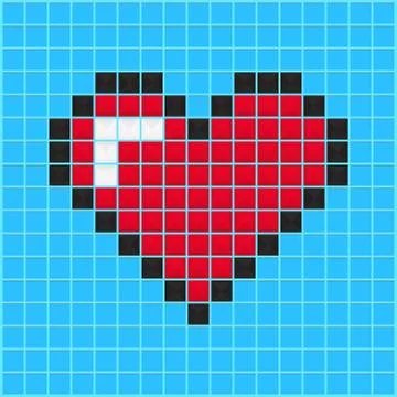 Video game heart Stock Illustration