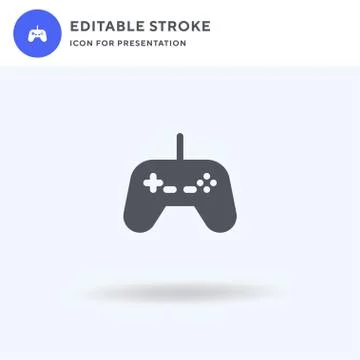 Video Game icon vector, filled flat sign, solid pictogram isolated on white Stock Illustration